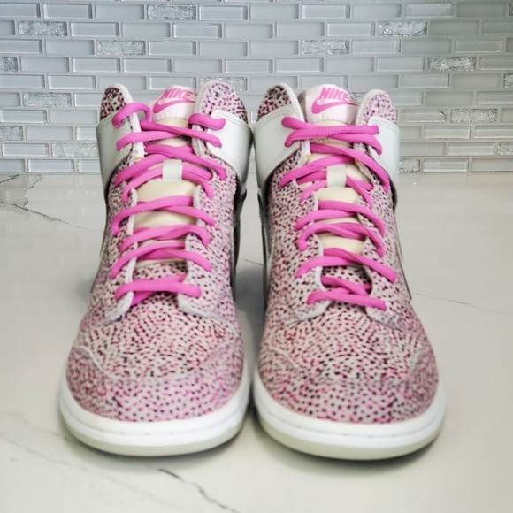 Nike Dunk High Skinny Print Medium Gray Laser Purple - Picture 3 of 12